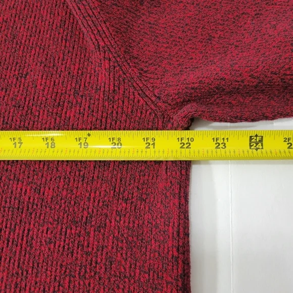 Liz Claiborne Woman Burgundy Wine Black Mock Neck Ribbed Knit Sweater Size 3X - Picture 7 of 9